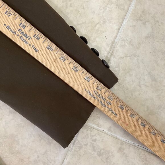 Vintage Jacqueline Ferrar 90s mid length Green Trench Coat women's L - Picture 10 of 13